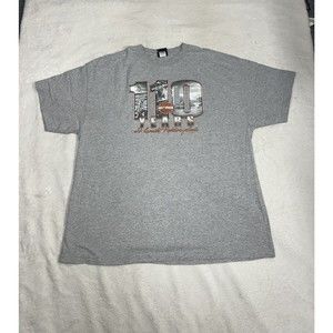 Harley Davidson 110 Year Anniversary Gray Double-sided Graphic T-Shirt Size 2XL